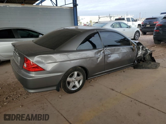 2004 Honda Civic EX z VIN 1HGEM21924L051203, wystawiony jako Copart lot #45213505 z przebiegiem 187 589 mil mil oraz Szkoda całkowita • Salvage title. Historia ofert i sprzedaży dostępna na DreamBid. Obrazek 3.