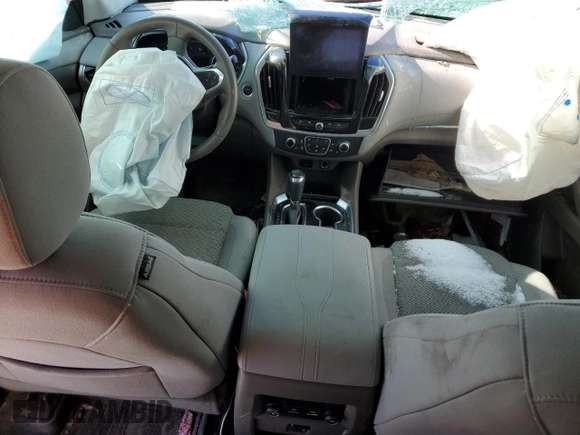 2018 Chevrolet Traverse LT Cloth z VIN 1GNERGKW7JJ126588, wystawiony jako Copart lot #42369475 z przebiegiem Nie podano mil oraz Czysty tytuł • Clean title. Historia ofert i sprzedaży dostępna na DreamBid. Obrazek 8.