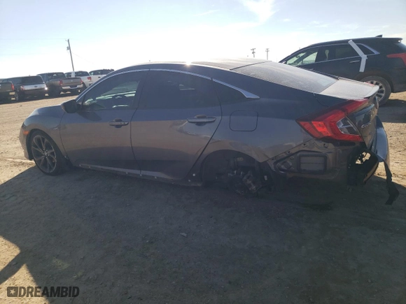 2019 Honda Civic Sedan Sport with VIN 19XFC2F85KE046315, listed as a Copart auction lot 47567155 with 56,983 mi miles and Salvage Title. Bid and sale history available at carsss.com. Image 2.