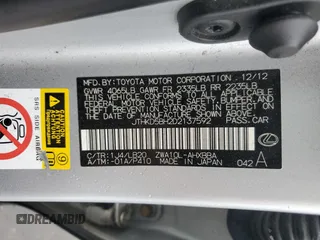 2013 Lexus CT 200h z VIN JTHKD5BH2D2137592, wystawiony jako Copart lot #56571025 z przebiegiem 304 454 mil mil oraz Szkody całkowita. Historia ofert i sprzedaży dostępna na DreamBid. Obrazek 12.