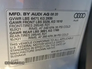 2021 Audi Q8 Premium Plus with VIN WA1BVAF1XMD005456, listed as a Copart auction lot 74460904 with 24,854 mi miles and Salvage Title. Bid and sale history available at carsss.com. Image 13.