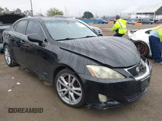 2007 Lexus IS with VIN JTHBK262775030194, listed as a IAAI auction lot 41880918 with 159,521 mi miles. Bid and sale history available at carsss.com. Image 1.