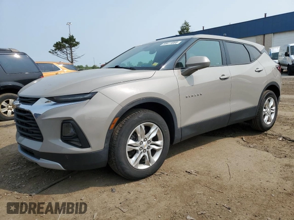 2021 Chevrolet Blazer LT z VIN 3GNKBHRS1MS567393, wystawiony jako Copart lot #59411855 z przebiegiem 53 127 mil mil oraz Szkoda całkowita • Salvage title. Historia ofert i sprzedaży dostępna na DreamBid. Obrazek 1.