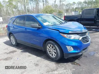 2019 Chevrolet Equinox LS with VIN 3GNAXHEV2KS521825, listed as a IAAI auction lot 41761311 with 117,207 mi miles. Bid and sale history available at carsss.com. Image 1.