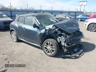 2012 Nissan Juke SL with VIN JN8AF5MR9CT112571, listed as a IAAI auction lot 41887822 with 194,888 mi miles. Bid and sale history available at carsss.com. Image 1.