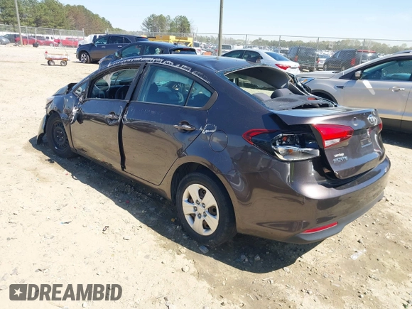 2018 Kia Forte LX with VIN 3KPFL4A71JE201144, listed as a IAAI auction lot 41874778 with 100,980 mi miles. Bid and sale history available at carsss.com. Image 3.