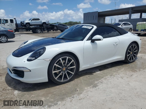 2014 Porsche 911 Carrera with VIN WP0CA2A9XES140829, listed as a Copart auction lot 55760625 with 38,013 mi miles and Salvage Title. Bid and sale history available at DreamBid. Image 1.