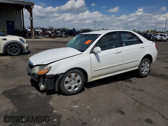2009 Kia Spectra LX with VIN KNAFE221995630318, listed as a Copart auction lot 55817285 with Not provided miles and Non repairable. Bid and sale history available at DreamBid. Image 1.
