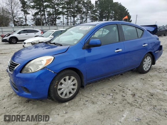 2014 Nissan Versa SV with VIN 3N1CN7AP9EL827396, listed as a Copart auction lot 44083975 with 64,967 mi miles and Salvage Title. Bid and sale history available at DreamBid. Image 1.