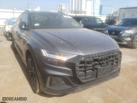 2021 Audi Q8 Premium Plus with VIN WA1EVAF13MD007904, listed as a Copart auction lot 47280242 with 22,960 mi miles. Bid and sale history available at carsss.com. Image 1.