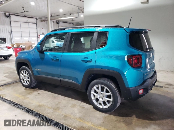 2021 Jeep Renegade Latitude with VIN ZACNJDB1XMPN33454, listed as a Copart auction lot 52956695 with 9,539 mi miles and Salvage Title. Bid and sale history available at carsss.com. Image 2.