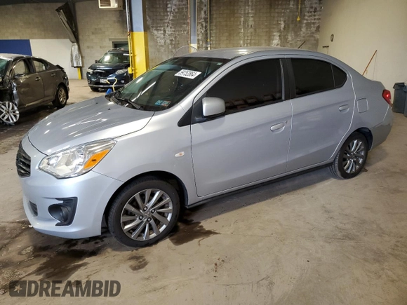 2019 Mitsubishi Mirage G4 ES with VIN ML32F3FJ3KHF16484, listed as a Copart auction lot 59752864 with 90,614 mi miles and Salvage Title. Bid and sale history available at carsss.com. Image 1.