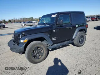 2018 Jeep Wrangler Sport S with VIN 1C4GJXAG7JW144112, listed as a Copart auction lot 47541195 with 105,884 mi miles and Salvage Title. Bid and sale history available at DreamBid. Image 1.