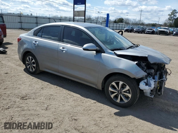 2021 Kia Rio LX with VIN 3KPA24AD4ME425838, listed as a Copart auction lot 46171695 with 69,542 mi miles and Salvage Title. Bid and sale history available at DreamBid. Image 4.