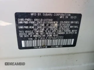 2023 Subaru Forester Special Sports with VIN JF2SKAJC8PH449201, listed as a Copart auction lot 61454295 with 23,967 mi miles and Salvage title. Bid and sale history available at DreamBid. Image 14.