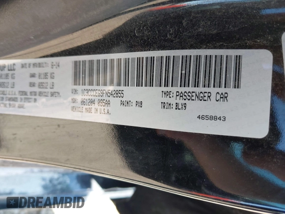 2015 Chrysler 200 C z VIN 1C3CCCEG9FN542855, wystawiony jako IAAI lot #42216833 z przebiegiem 99 587 mil mil oraz . Historia ofert i sprzedaży dostępna na DreamBid. Obrazek 9.