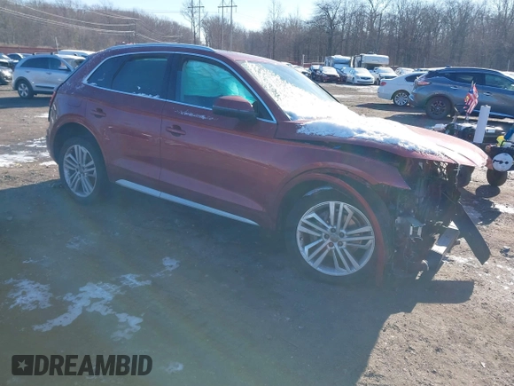 2018 Audi Q5 Premium Plus with VIN WA1BNAFY8J2120240, listed as a IAAI auction lot 41154361 with 77,848 mi miles. Bid and sale history available at carsss.com. Image 1.