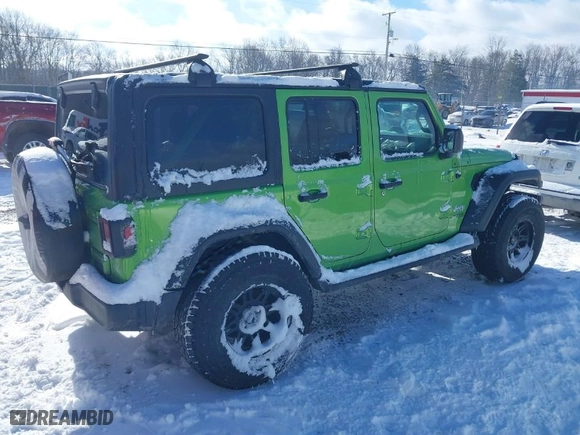 2019 Jeep Wrangler Unlimited Sport with VIN 1C4HJXDG6KW578717, listed as a IAAI auction lot 41309268 with 56,653 mi miles. Bid and sale history available at carsss.com. Image 4.