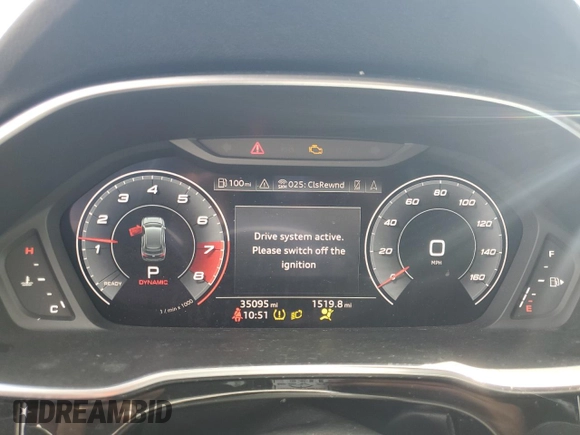 2019 Audi Q3 Premium Plus with VIN WA1BECF39K1083724, listed as a Copart auction lot 60753414 with 35,095 mi miles and Salvage Title. Bid and sale history available at carsss.com. Image 9.