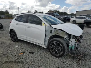 2023 Hyundai Kona N Line with VIN KM8K33A30PU982895, listed as a Copart auction lot 78129374 with 14,473 mi miles and Salvage Title. Bid and sale history available at carsss.com. Image 4.