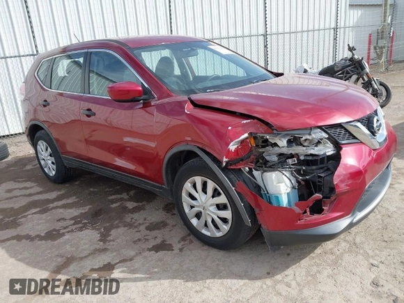 2016 Nissan Rogue S with VIN JN8AT2MT0GW008090, listed as a IAAI auction lot 41662241 with 66,593 mi miles. Bid and sale history available at carsss.com. Image 1.