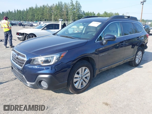 2018 Subaru Outback Premium with VIN 4S4BSACC5J3299835, listed as a IAAI auction lot 42572586 with 53,781 mi miles and . Bid and sale history available at DreamBid. Image 2.