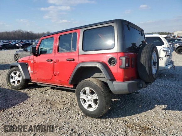 2021 Jeep Wrangler Unlimited Sport Altitude with VIN 1C4HJXDN1MW630739, listed as a Copart auction lot 87412754 with 123,771 mi miles and Salvage title. Bid and sale history available at DreamBid. Image 2.