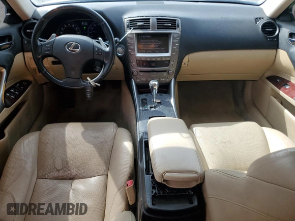 2006 Lexus IS 250 Manual with VIN JTHBK262962009895, listed as a Copart auction lot 51701335 with 139,418 mi miles and Salvage Title. Bid and sale history available at carsss.com. Image 8.