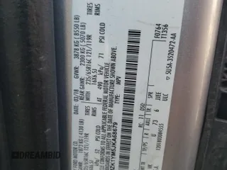 2018 Ford Transit XL with VIN 1FMZK1YM5JKA68679, listed as a Copart auction lot 58753895 with 81,853 mi miles and Salvage title. Bid and sale history available at DreamBid. Image 13.