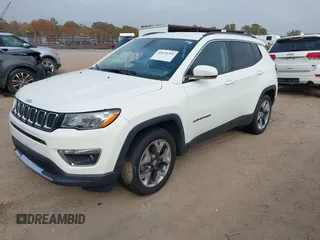 2019 Jeep Compass Limited with VIN 3C4NJCCBXKT676236, listed as a IAAI auction lot 40678393 with 74,532 mi miles. Bid and sale history available at carsss.com. Image 2.