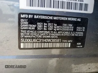 2017 BMW X6 z VIN 5UXKU6C31H0W38581, wystawiony jako Copart lot #58042385 z przebiegiem 124 789 mil mil oraz Tytuł czysty. Historia ofert i sprzedaży dostępna na DreamBid. Obrazek 13.
