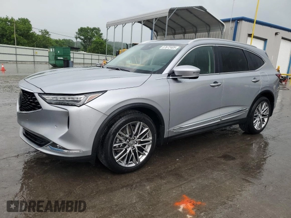 2022 Acura MDX Advance z VIN 5J8YE1H86NL043513, wystawiony jako Copart lot #57672405 z przebiegiem 52 931 mil mil oraz Szkoda całkowita • Salvage title. Historia ofert i sprzedaży dostępna na DreamBid. Obrazek 1.