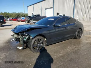2023 Genesis G70 2.0T with VIN KMTG34TA5PU129955, listed as a Copart auction lot 82980774 with 12,625 mi miles and Salvage Title. Bid and sale history available at DreamBid. Image 1.