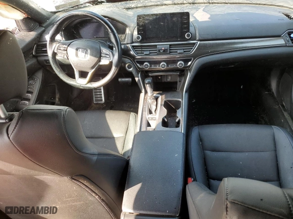 2019 Honda Accord Sedan Sport 1.5T with VIN 1HGCV1F36KA000718, listed as a Copart auction lot 47743075 with 0 mi miles and Salvage Title. Bid and sale history available at carsss.com. Image 8.