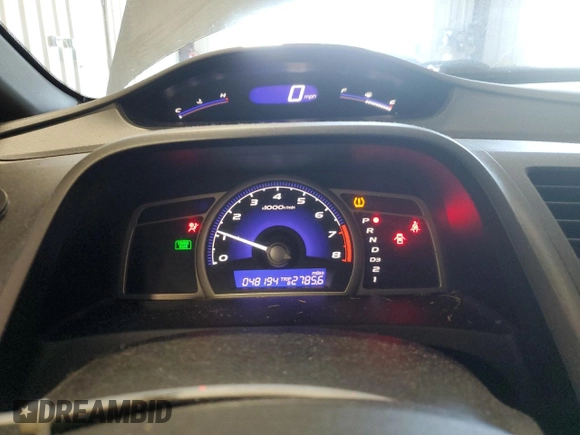 2011 Honda Civic LX with VIN 19XFA1F54BE007608, listed as a Copart auction lot 53515145 with 48,194 mi miles and Salvage Title. Bid and sale history available at DreamBid. Image 9.
