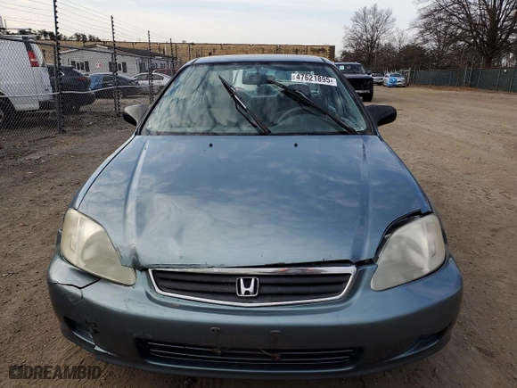 2000 Honda Civic LX with VIN 1HGEJ6570YL037380, listed as a Copart auction lot 47621895 with 140,848 mi miles and Salvage Title. Bid and sale history available at carsss.com. Image 5.