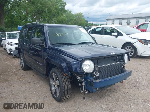 2016 Jeep Patriot Latitude z VIN 1C4NJRFB6GD500649, wystawiony jako IAAI lot #42335103 z przebiegiem 52 742 mil mil oraz . Historia ofert i sprzedaży dostępna na DreamBid. Obrazek 1.