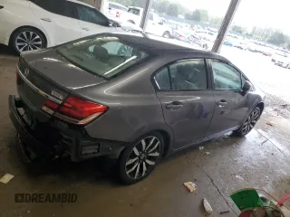 2015 Honda Civic Sedan EX-L with VIN 19XFB2F96FE077350, listed as a Copart auction lot 52552785 with 135,917 mi miles and Salvage Title. Bid and sale history available at carsss.com. Image 3.