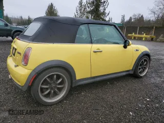 2005 MINI Convertible S with VIN WMWRH33475TF81762, listed as a Copart auction lot 46510115 with 139,199 mi miles and Salvage title. Bid and sale history available at DreamBid. Image 3.
