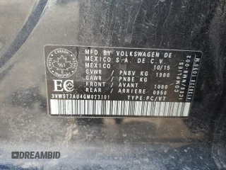 2016 Volkswagen GTI S с VIN 3VW5T7AU4GM023101, выставлен на аукционе Copart как лот 54758185 с пробегом 177 454 миль миль и Списание • Salvage title. История ставок и продаж доступна на DreamBid. Изображение 13.
