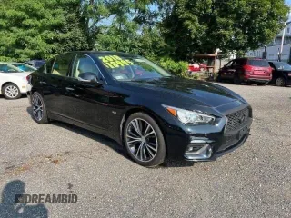 2018 Infiniti Q50 Luxe z VIN JN1EV7AR4JM611918, wystawiony jako Copart lot #59820825 z przebiegiem 41 999 mil mil oraz Czysty tytuł • Clean title. Historia ofert i sprzedaży dostępna na DreamBid. Obrazek 1.