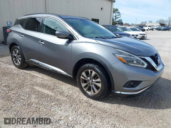 2018 Nissan Murano S z VIN 5N1AZ2MG1JN115722, wystawiony jako IAAI lot #41878161 z przebiegiem 154 045 mil mil oraz . Historia ofert i sprzedaży dostępna na DreamBid. Obrazek 1.