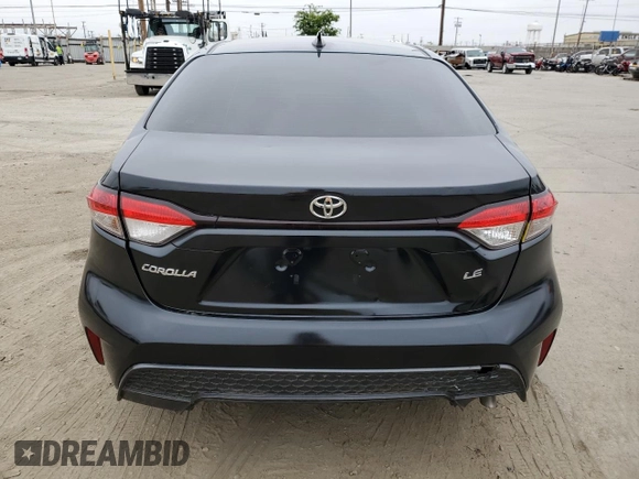 2022 Toyota Corolla LE with VIN JTDEPMAE5NJ215149, listed as a Copart auction lot 55515325 with 107,990 mi miles and Salvage Title. Bid and sale history available at carsss.com. Image 6.