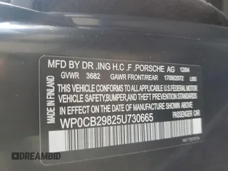 2005 Porsche Boxster S с VIN WP0CB29825U730665, выставлен на аукционе Copart как лот 74218244 с пробегом Не указан миль и На запчасти • Non repairable. История ставок и продаж доступна на DreamBid. Изображение 13.