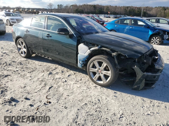 2017 Jaguar XE with VIN SAJAE4BN6HA972747, listed as a Copart auction lot 85415574 with 80,870 mi miles and Salvage Title. Bid and sale history available at DreamBid. Image 4.