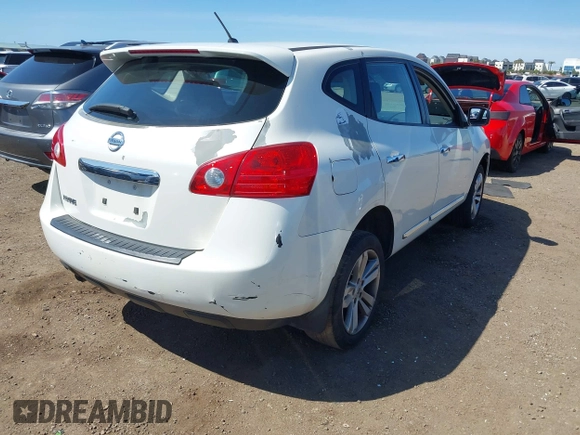 2013 Nissan Rogue S with VIN JN8AS5MT5DW526857, listed as a IAAI auction lot 41848098 with 157,480 mi miles and . Bid and sale history available at DreamBid. Image 4.