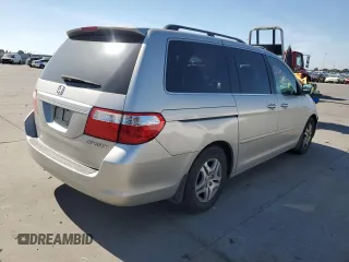 2005 Honda Odyssey EX-L z VIN 5FNRL386X5B407129, wystawiony jako Copart lot #56366655 z przebiegiem 181 893 mil mil oraz Szkoda całkowita • Salvage title. Historia ofert i sprzedaży dostępna na DreamBid. Obrazek 3.