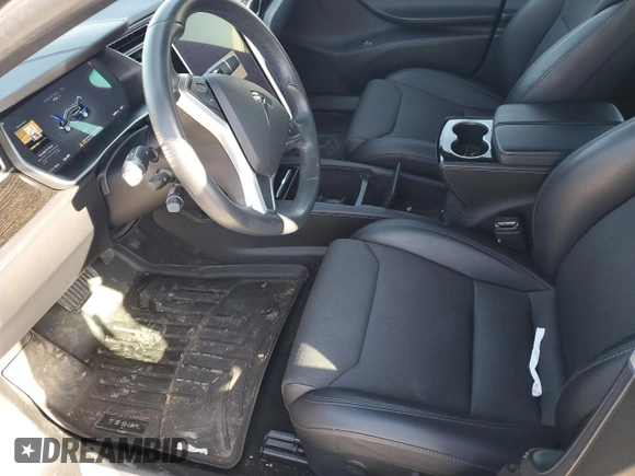 2017 Tesla Model S 100D with VIN 5YJSA1E22HF209498, listed as a Copart auction lot 45670954 with Not provided miles and Salvage title. Bid and sale history available at DreamBid. Image 7.