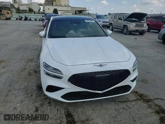 2022 Genesis G70 3.3T with VIN KMTG54TE7NU100743, listed as a Copart auction lot 71376494 with 23,561 mi miles and Salvage Title. Bid and sale history available at carsss.com. Image 10.