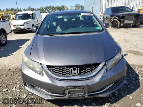 2014 Honda Civic Sedan LX with VIN 19XFB2F59EE232100, listed as a Copart auction lot 49853685 with 116,646 mi miles and Salvage Title. Bid and sale history available at carsss.com. Image 5.